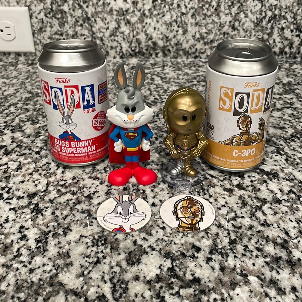 Bugs Bunny as Superman Funko Soda - lWondrous Con 2023 & Star Wars C-3PO